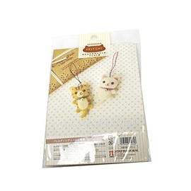 Hamanaka ハマナカ 羊毛フェルトキット 『ハマナカ フェルト羊毛キット 白ねことトラねこのストラップ H441-299』