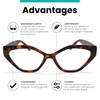 2SeeLife Gafas de lectura geométricas ojo de gato para mujer,