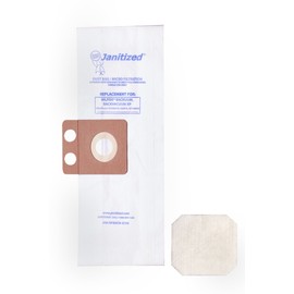 Janitized JAN-NFBACK-2(10) Premium Replacement Commercial Vacuum Paper Bag for Nilfisk Backuum and Back Pack XP, Includes 2 Pre-Filters, OEM#56100919, 100919, 22198000 (Pack of 10)