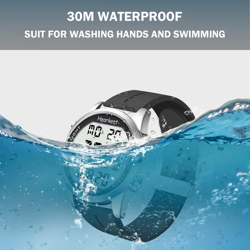 Hearkent Pedometer Watch for Walking for Senior Non Bluetooth No