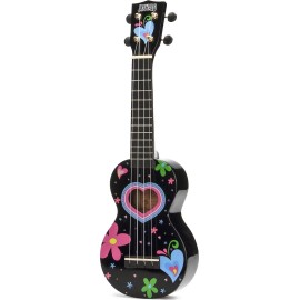Mahalo MA1-HEBK Art Soprano Ukulele. Heart Graphic