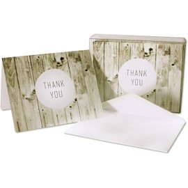 Small World Greetings Farmhouse Thank You Cards 24 Count - Blank Inside With Envelopes - A2 Size (5.5" x 4.25") - Perfect for family, friends, colleagues, and more