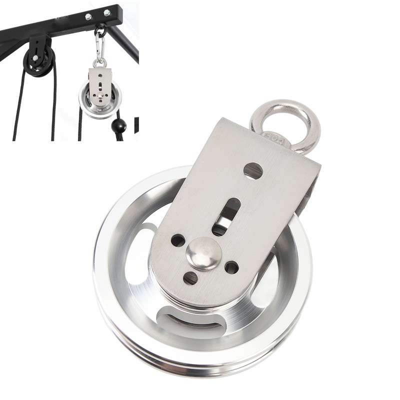 Cable Pulley Wheel Stainless Steel 360 Degree Rotation Traction Wheel