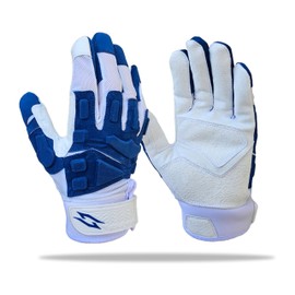 Stealth Padded Football Lineman Gloves – White, Battle College Lineman, Be a Villain Not a Joker with Padded Stealth Football Gloves with Padded Protection, Youth, Kids, Men, Boys, Small to XXL Sizes