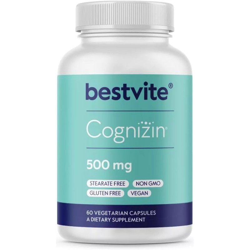 Bestvite Cognizin Citicoline 500mg (60 Vegetarian Capsules)-Clin