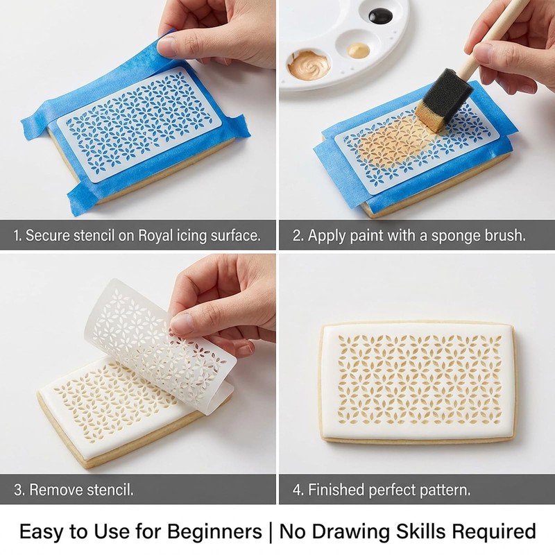 24Pcs Dot Line Pattern Stencils (8x4 Inches) – Reusable PET