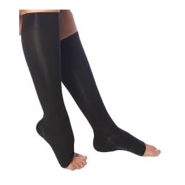 Class 2 (K2) Medical Stockings with Graduated Compression 200 Denier without Lace 1-XS Black