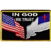 IN GOD WE TRUST Law Enforcement Military Embroidered Patch Veteran Biker Emblem