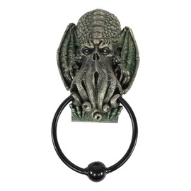 Ebros Mythical Cosmic Ocean Monster Cthulhu Kraken Octopus Door Knocker Sculpture Decorative Resin Figurine Knockers Cephalopod Deep Sea Nautical Sculpture