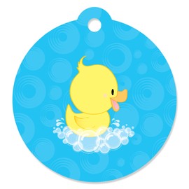 Big Dot of Happiness Ducky Duck - Baby Shower or Birthday Party Favor Gift Tags (Set 20)