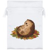18cm 'Sleepy Hedgehog' Satin Drawstring Bag/Pouch (SB00067375)
