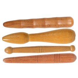 minkissy 1set Wooden Acupuncture Point Rods Portable Foot Massagers for Whole Body Relief Lightweight Natural Massage Stick for Neck Shoulder Back Legs and Feet 4pcs
