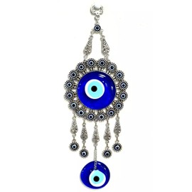 XXL - Evil Eye – Mandala Design3 - Good Luck Charm Talisman/Amulet/Ornament for Protection, Prosperity, Wealth, Blessing, Bring Attraction for Financial Success and Love, Hanging Style for decoration.