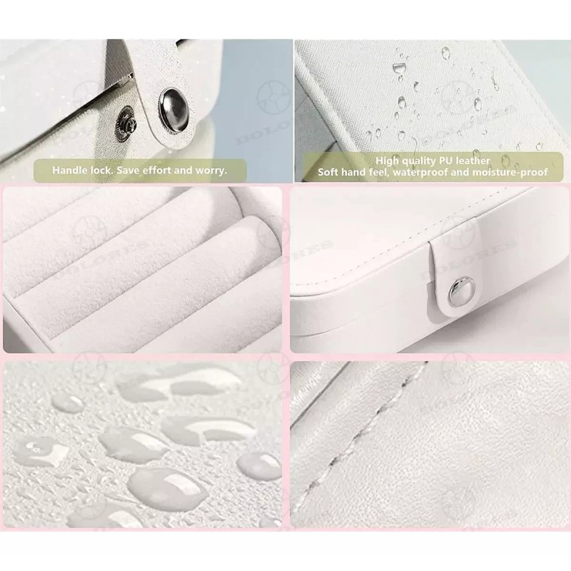 Dolores Caja De Joyería Pulseras Anillos Portátil Organizador Joyas