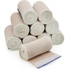 Vakly Elastic Bandage Wrap Rolls with Self-Closure [Pack of 10]