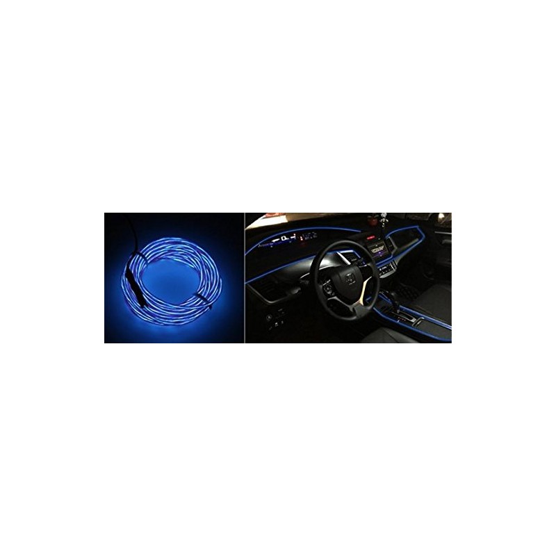 Blue 3 Metre EL Ambient Lighting, 12 V Inverter/Adapter, Light