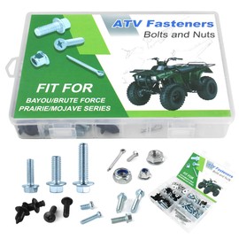 REARACE 160PCS ATV Plastic Fenders Frame Engine Body Bolts Kit Fit for Bayou 220/250/300/400, Force 300/650/750, Mojave 110/250, Prairie 300/360/400/650/70, Bolts Fasteners Kit