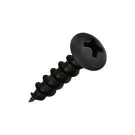 1000 Pack Rok Hardware #8 x 3/4" Coarse Deep Thread Pan Head Screws Black Phosphate Wood MDF