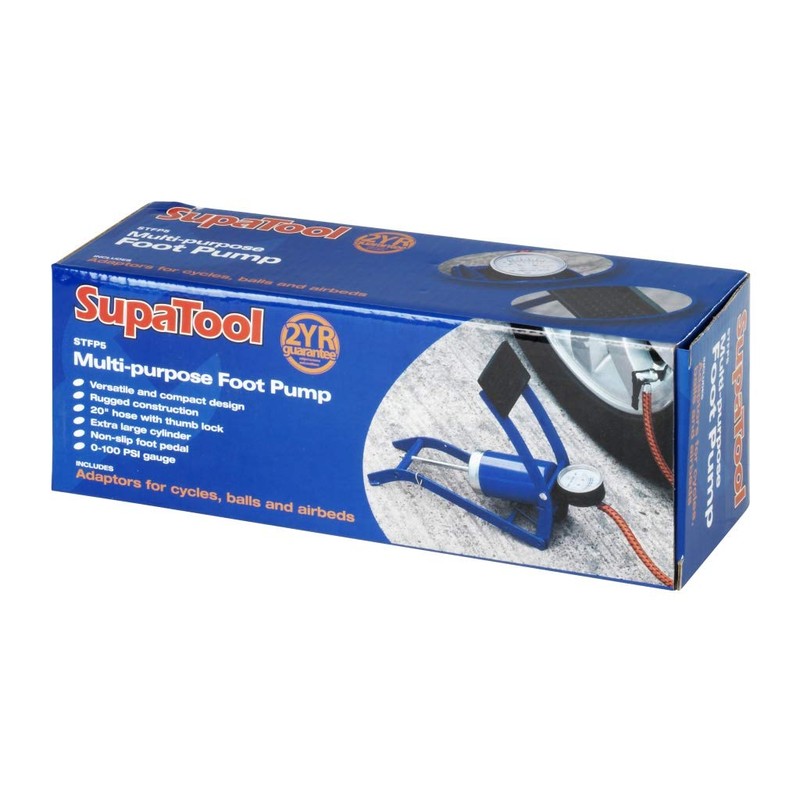 Supatool Foot Pump All Purpose Versatile and Compack Design Rugged