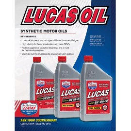 LUCAS OIL 10054 LUCAS OIL 10054 SYNTHETIC SAE 20W-50 MOTOR OIL QUART
