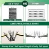Lash Clusters,96pcs Individual Lashes C Curl 10mm Eyelash Clusters KEYYOU