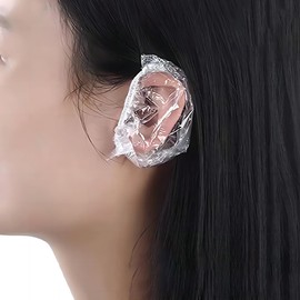 MOMI Ear Caps, Disposable Ear Cover, Hair Dye, Approx. 300 Pieces, Transparent Ear Cap, Hair Dye, Commercial Use, Ear Protection, Ear Cover, Unisex, One Size Fits Most