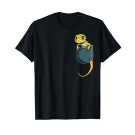 Lizard Reptile Leopard Gecko Lover Pocket Tee Men Women Kid T-Shirt