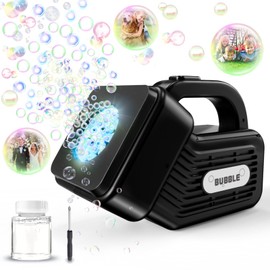 PANACARE Portable Bubble Machine for Kids Automatic Bubble Maker Blower with Bubble Solution / 20000+ Bubbles per Minute Bubble Toys for Ideal Outdoor Party Birthday Gift for Toddlers 1-3