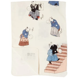 Hitoshi Yamamoto Shoten Japanese Miscellaneous Goods Kyoto Accessories Ukiyo-e Hand Towel, Double Gauze Hand Towel, Trendy Cat Karatemari (Kuniyoshi), Approx. 12.6 x 35.0 inches (32 x 89 cm)