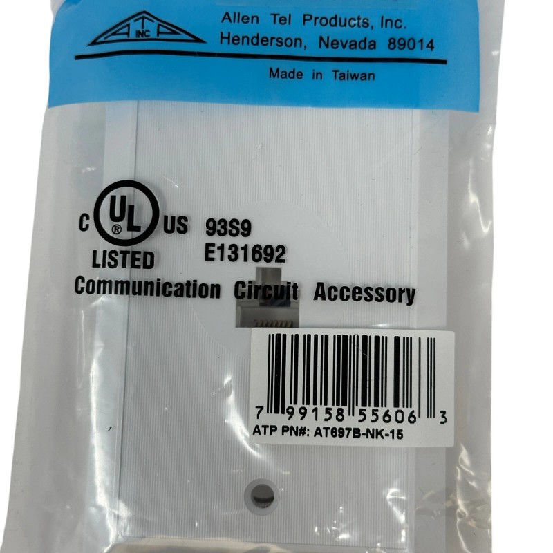 ATP Allen Tel ATP AT697B-NK-15 Flush Mount Wall Jack Faceplate