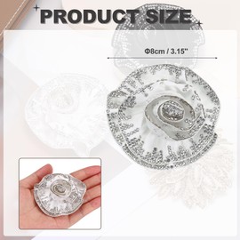 PATIKIL Rose Flower Brooch, Elegant Rhinestone Floral Brooch Dainty Fabric Camellia Boutonnieres Corsage Lapel Pins for Women Wedding Party Dance Gift Clothes Suit Accessories, White