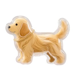 hhdatc Pet Hair Keepsake Keychain Memorial Charm with Transparent Bottle for Collecting Dog or Cat Fur Portable Pet Hair Storage Capsule for Pet Lovers(Golden Retriever)