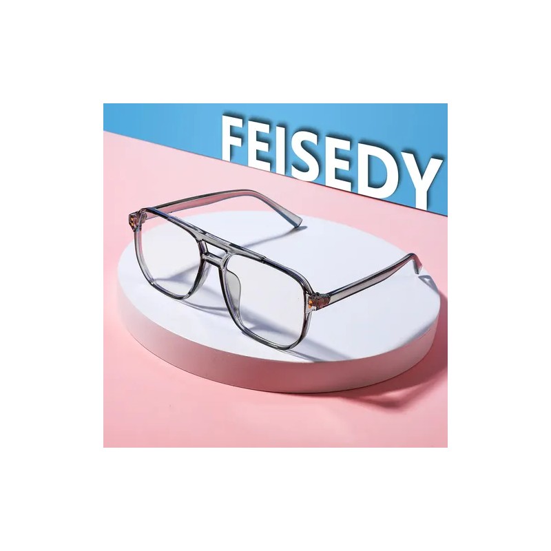 Feisedy Gafas De Bloqueo De Luz Azul Cuadradas Estilo Piloto