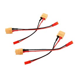 BDHI 2pairs JST Male to XT60 Male/JST Female to XT60 Female Adapter with 10cm 4in 20awg Wire(BDHI-13)
