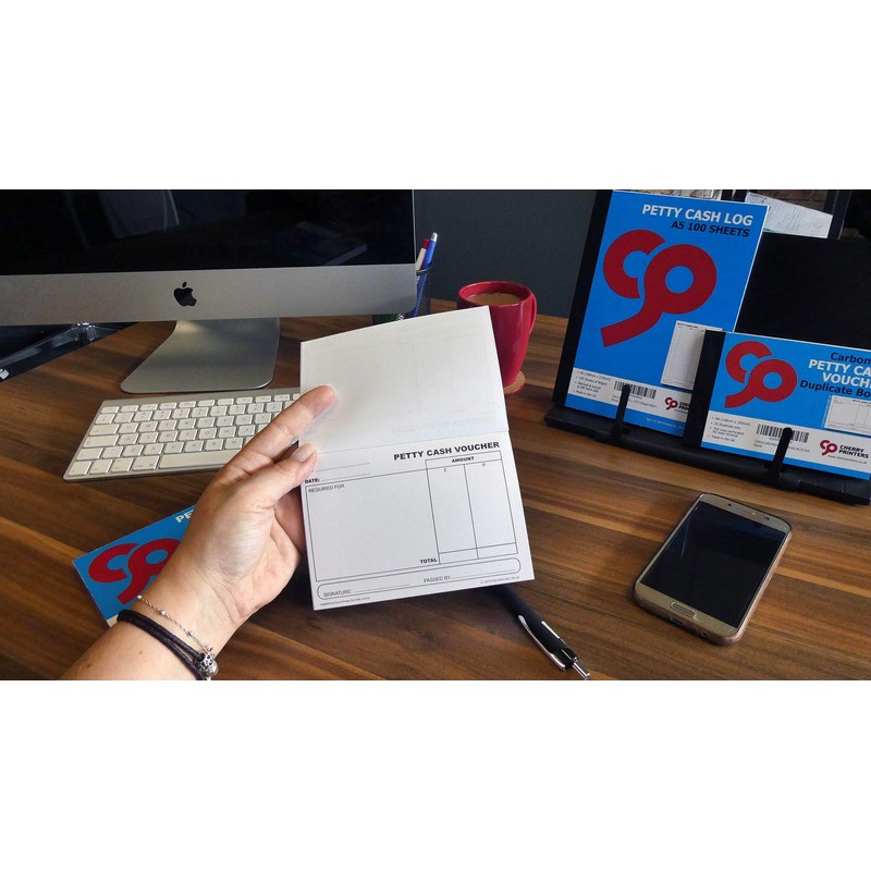 Cherry Petty Cash Voucher Pad A6 148mm x 105mm 100pages