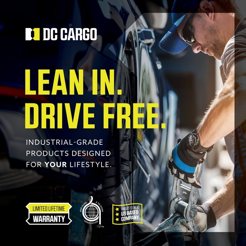 Motorcycle Tie Down Strap Kit, Includes (4) 1" x 15'