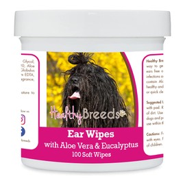 Healthy Breeds Bergamasco Ear Cleaning Wipes with Aloe & Eucalyptus for Dogs 100 Count