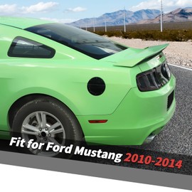 Jimen Fit for Ford Mustang 2010-2014, Fuel Cap Gas Door Cover Trim (Black)