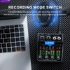 BOMGE M12 USB Audio Interface, 2-Channel Mixer, XLR/3.5mm Input, 48V