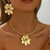 Flower Earrings Necklace Set Spring Flower Jewelry Set Big Statement