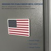 American Flag Metal Fridge Magnet, Square 3D Zinc Alloy Refrigerator