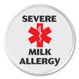 Severe Milk Allergy 3" Sew On Patch Medical Alert Symbol Allergic Health