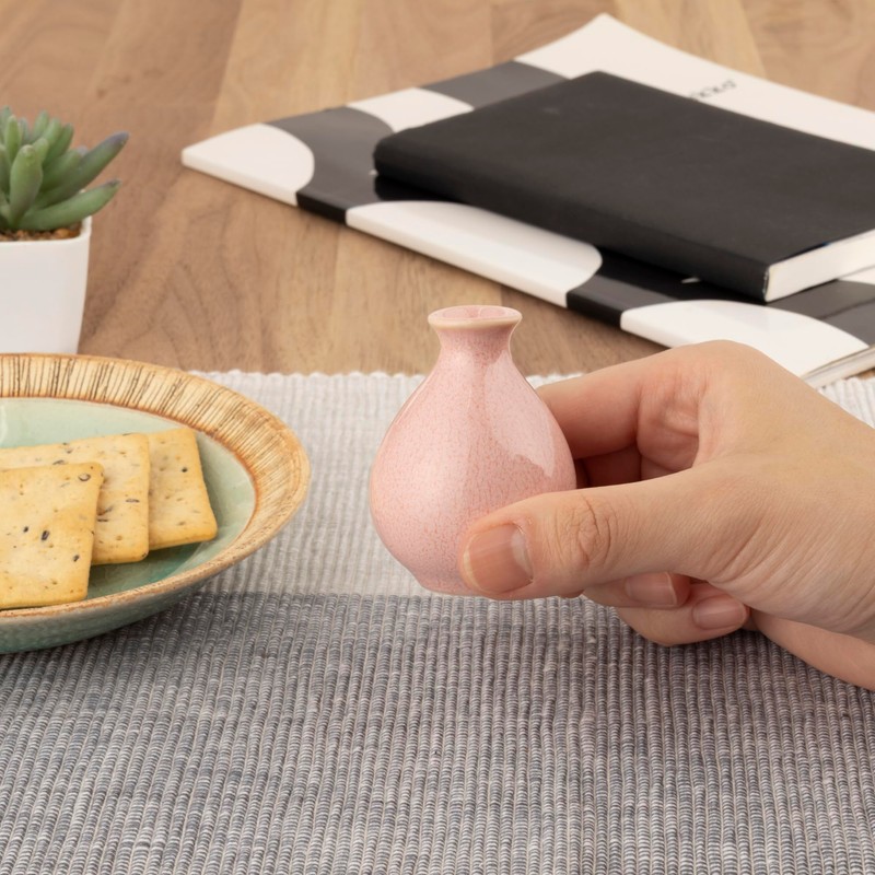 Tatara 23623 Mini Tabletop Vase, Kiln Kiln Kiln Pink Ceramic,