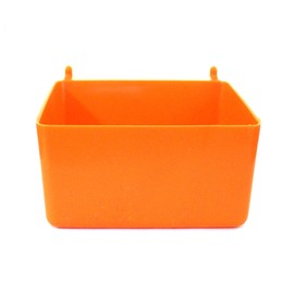 JSP Manufacturing Small Plastic Orange Pegboard Storage/Part Bins (5)