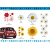 carstyling XXL Hibiscus Flower Sticker 180 x 160 mm Pink/Silver