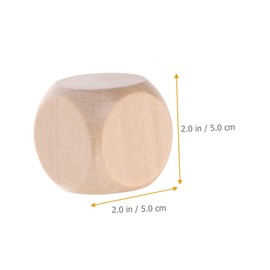 ibasenice 10 Dice Wooden Blank Role Playing Dice Games Alphabet Dice Math Counting Dice Board Game Dice Jumbo Wood Dice Unfinished Blank Dice 16mm Dice