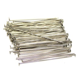 M316 Silver Plated Head Pins Pearl Pins 50 mm x 0.7 mm Pack of 250