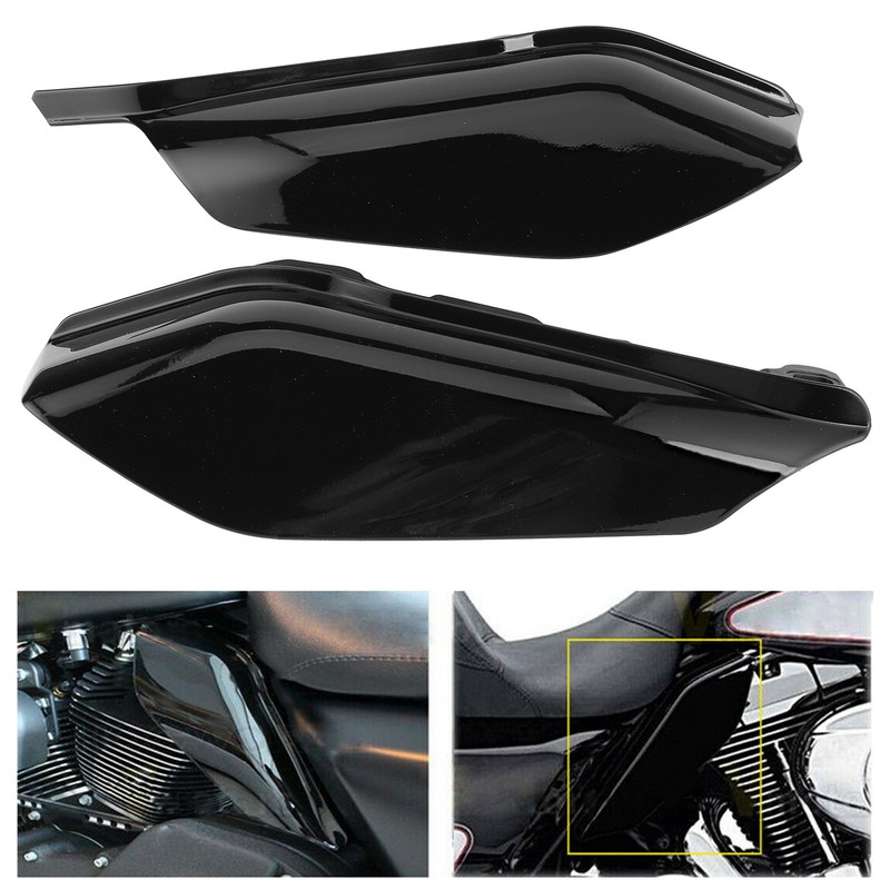 2Pcs Air Deflector Trim Heat Shield Motorcycle MidFrame Trim Fit