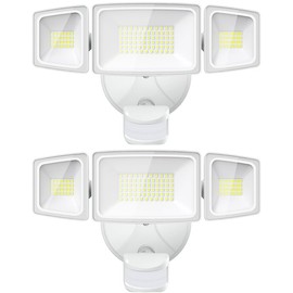 Onforu 2 Pack 65W LED Motion Sensor Outdoor Lights, 6500LM 6500K IP65 Waterproof Security Lights Motion Outdoor Flood Lights Fixture Detection Detector for Eave Yard Garage Wall (White)
