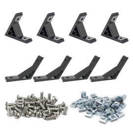 BLCCLOY 4Pcs 45deg, 4Pcs 135deg 1010 Angle Bracket 1" x 1" 10 Series Aluminum Extrusion 45 Degree Joint Connector Brace for Slot 45° Corner Joiner 135deg 1020 1 Inch Extruded Aluminium Profile